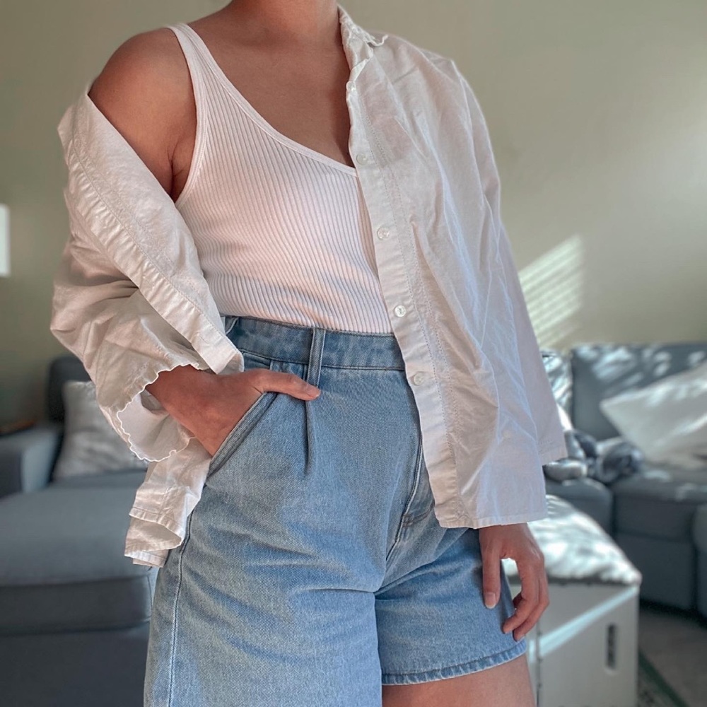 Wrangler White Linen Blend Blouse